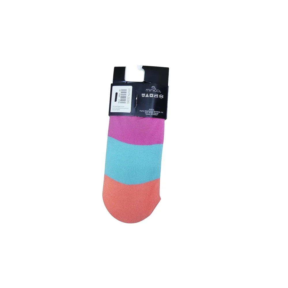 Minicci Foot Liner Socks Womens 4-10 Multicolor NWT Non-Slip Gel Tab No Show